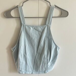 Urban Outfitters Pale Blue Square Neck Crop Tank